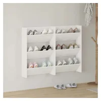 vidaXL Wand-Schuhschrank 60 x 18 x 90 cm weiß
