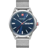 Hanowa Swiss Military DAY DATE CLASSIC 06-3346.04.003 Herrenarmbanduhr - Silber/Blau