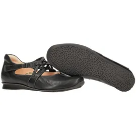 THINK! Damen CHILLI chromfrei gegerbte nachhaltige Halbschuhe, SCHWARZ 0000