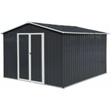 250x250 cm Metall Gartenhaus RAL7016 Geräteschuppen Geräteschrank Gerätehaus