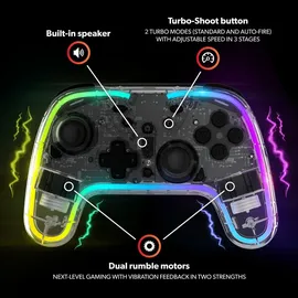 Snakebyte RGB S Controller Transparent Nintendo Switch