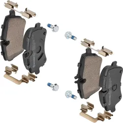 BREMBO Bremsbelagsatz, Scheibenbremse BREMSBELÄGE, RICHTUNGSGEBUNDEN vorne rechts links mit Zubehör für MERCEDES-BENZ 0034209520 A0054206220 A00342045