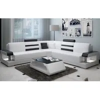 JVmoebel Ecksofa Ecksofa Leder Sofa Couch Polster Wohnlandschaft Garnitur L Form, Made in Europa weiß