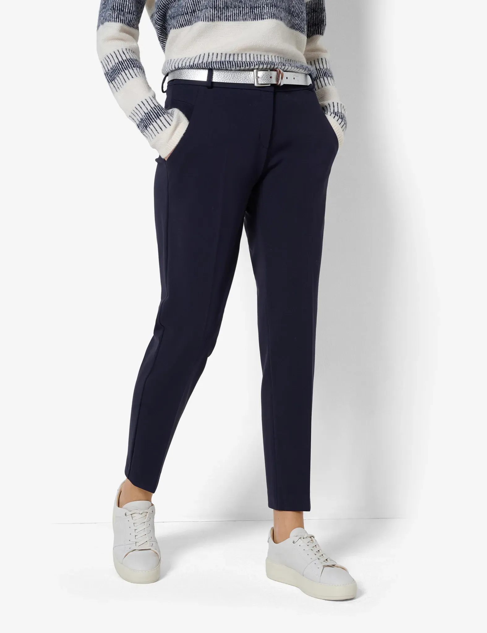 Brax Damen Chino Style MARON S NAVY, dunkelblau, Gr. 38L