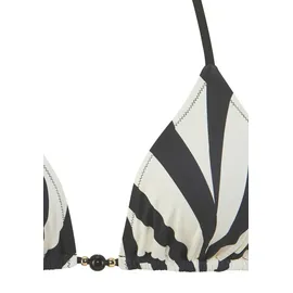 French Connection Triangel-Bikini Louise Schwarz/Creme 36 Cup C/D