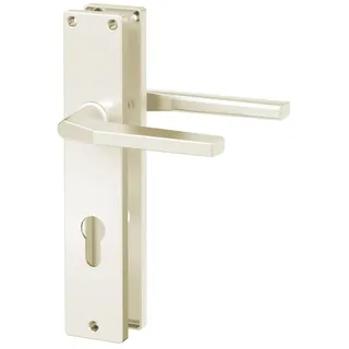 BASI Langschild-Drücker-Garnitur - ZB 4100 - Alu F2 - Lochung: Profilzylinder