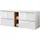 Lomadox Lomado Waschbeckenschrank, weiß, Holzwerkstoff, 141x60x46 cm Badezimmer, Badezimmerschränke, Waschtischkombinationen