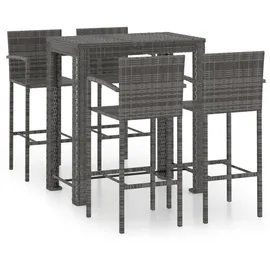 vidaXL Garten-Bar-Set 5-tlg. Grau