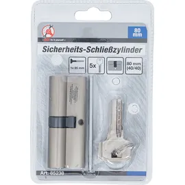 BGS Diy 85238 Sicherheits Schließzylinder Zylinderlänge 80mm Größe 40/40mm