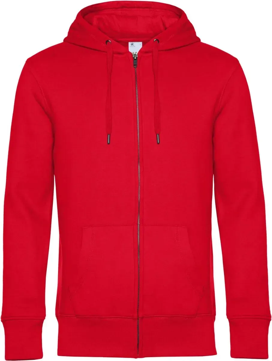 B&C Herren Kapuzen Sweatjacke KING WU03K red M