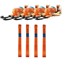 Trutzholm 4 Gurtschlaufen Doppelschlaufe + 4 Spanngurte Motorradspanngurt Mopped