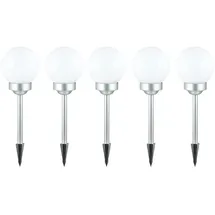 ETC Shop LED Solar Steckleuchte weiß 5er Set