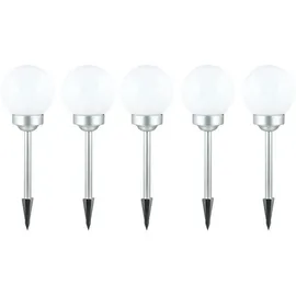 ETC Shop LED Solar Steckleuchte weiß 5er Set
