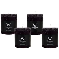 Wiedemann Kerzen 4er Set Adventskranzkerzen Rustik Marble 120 x 58 mm grün