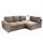 luma-home Eckcouch Mikrofaser 3-Sitzer Hellbraun