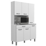 Parisot Küchenbuffet Essential 22 in Weiss / Alu - 120x185x40cm (BxHxT)