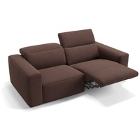 Sofanella 2-Sitzer Stoff Lenola, Relaxsofa, Designsofa, Designer Couch, Italienisches Sofa, 2er Sofa braun