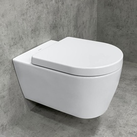 Duravit ME by Starck & Tellkamp Premium 7100 Wand-WC-SET WC ohne Spülrand, mit Zubehör weiß, mit WonderGliss