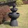 Teamson Home Gartenbrunnen 3-stufiger Sockelbrunnen grau mit LED