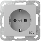 Gira Steckdose Aufdruck EDV System 55 Grau matt