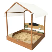 Axi Sandkasten Meli mit Dach Braun