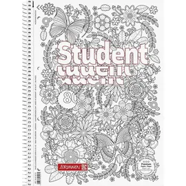 Brunnen Collegeblock Premium Student „Schmetterling“ ZENart A4 Lineatur 27 80 Blatt, weiß