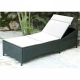 Poly-Rattan Liege Anthrazit Relaxliege Sonnenliege Gartenliege Strandliege Neu