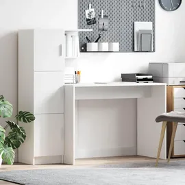 vidaXL Schreibtisch mit Stauraum Weiß