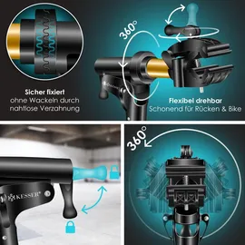Kesser Fahrradmontageständer Profi Aluminium 360° drehbar gold