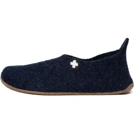 Living Kitzbühel Woll-Hausschuhe "Gipfelkreuz" in Dunkelblau - blau, 42