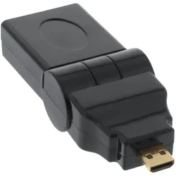 InLine® HDMI Adapter, HDMI A Buchse auf Micro HDMI D Stecker, flexibel, 4K2K