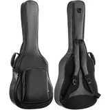 Vevor Gitarrentasche für 41-Zoll-Akustikgitarren mit Tragegriff Schwarz, Gitarrenrucksack mit Schaumstoffpolsterung, Außenzubehörfach und Schultergurten, 1195 mm Gig Bag aus PU-Leder