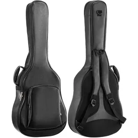 Vevor Gitarrentasche für 41-Zoll-Akustikgitarren mit Tragegriff Schwarz, Gitarrenrucksack mit Schaumstoffpolsterung, Außenzubehörfach und Schultergurten, 1195 mm Gig Bag aus PU-Leder