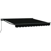 VidaXL Einziehbare Markise Schwarz 350x250 cm Stoff