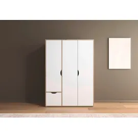 Rauch Drehtürenschrank NARAI 140 x 194 x 53 cm Braun/Weiß