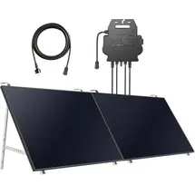 Anker SOLIX Balkonkraftwerk, 890W, IBC-Modul PV mit Mikro-Wechselrichter, 600W/800W und Balkonhalterungen (B514341J)