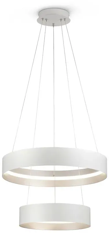 Musterring Leuchten LED-Pendelleuchte Loop Metall Weiß