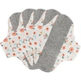 Waschbare Damenbinden Set, Waschbare Slipeinlagen, 5 Stück waschbare Damenbinden wiederverwendbare Stoff Menstruationseinlagen atmungsaktive feminine Einlagen für Frauen und Mädchen(22 * 28cm)