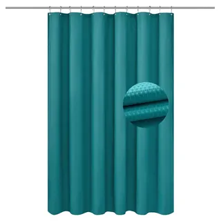 Barossa Design Weicher Mikrofaser-Duschvorhang oder Vorhang, Hotelqualität, maschinenwaschbar, wasserabweisend, Türkis, 178 x 183 cm
