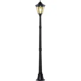 Outsunny Gartenlaterne Laterne Gartenleuchte Wegleuchte mit 19 LED 130 Lumen 3000K Aluminium B/H/L: ca. 22x194x22 cm - schwarz