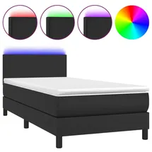 vidaXL Boxspringbett 100 x 200 cm Schwarz