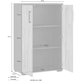 Germania Profi 3.0 Aktenschrank 80 x 40 x 123 cm grau