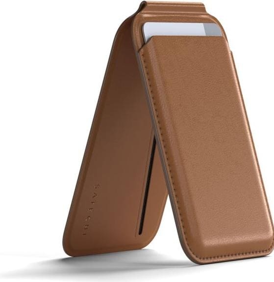 Satechi Magnetic Wallet Stand Brown (iPhone 13, iPhone 12 Pro Max, iPhone 12 Pro, iPhone 12, iPhone 12 Mini, iPhone 14 Pro Max, iPhone 14 Plus, iPhone 14 Pro, iPhone 14, iPhone 13 Pro, iPhone 13 Pro Max, iPhone 13 mini), Smartphone Hülle, Braun