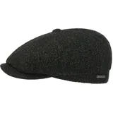 Stetson Hatteras Shetland Wool Flatcap - Schirmmütze Herren - Schiebermütze aus Wolle - Innen mit Baumwolle gefüttert - Herrencap Herbst/Winter Oliv 58 cm - 58