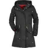 RED by EMP Damen schwarze Winterjacke mit zwei Pattentaschen L - L