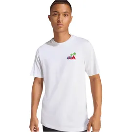 adidas Mini Embroidery Surfing Graphic T-Shirt weiß 3XL