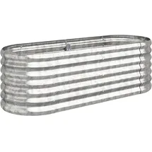 vidaXL Hochbeet Pulverbeschichteter Stahl 114 x 40 x 36 cm Silber