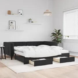vidaXL Tagesbett 100 x 200 cm Schwarz