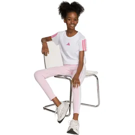 adidas Essentials T-Shirt, white/pink fusion 9-10 Years