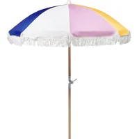 Beliani Sonnenschirm bunt Rund ⌀ 150 cm mit Volant